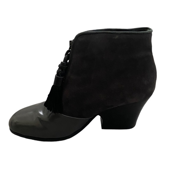 Rag & Bone Tassel Zip Ankle Bootie black size 7 leather chunky heel - Picture 5 of 11